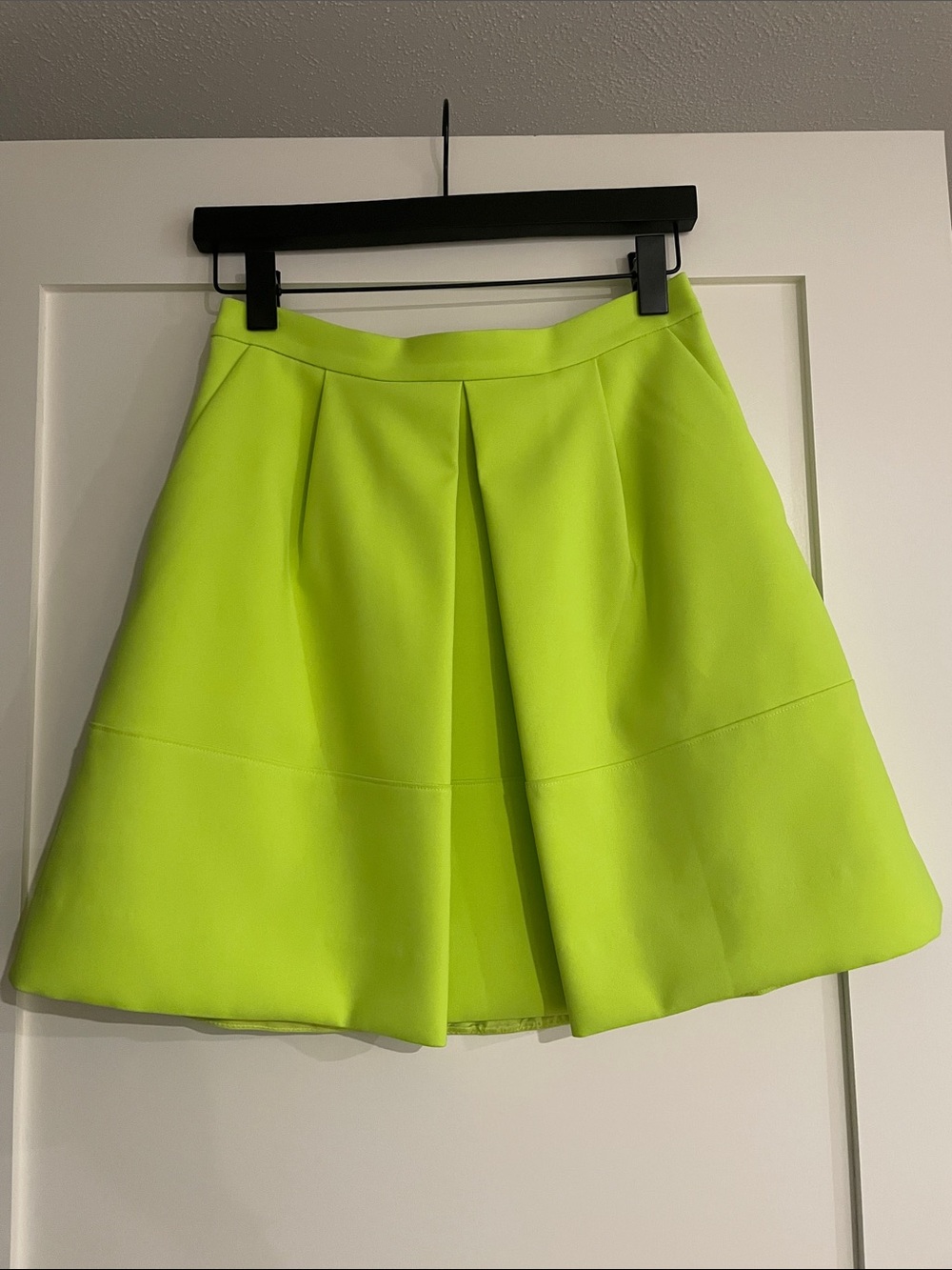 J. Crew Lime Green Crepe Mini Skirt